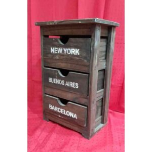 cajorero x 3 pintado color trigo 37 x 23 x57 art 3113