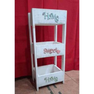 organizador de pino blanco home art 3115 de 44 cm x 30 cm x 90cm